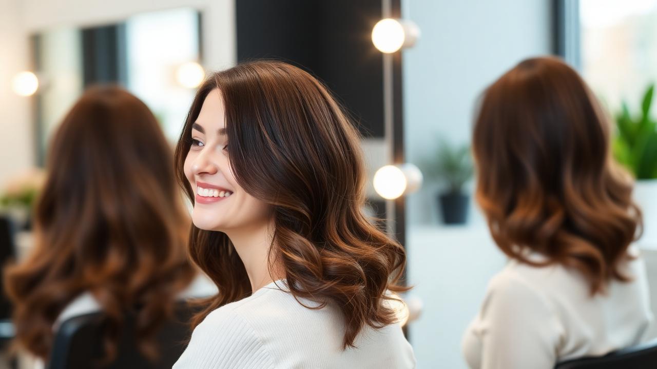 Woman with healthy, restored hair feeling confident
