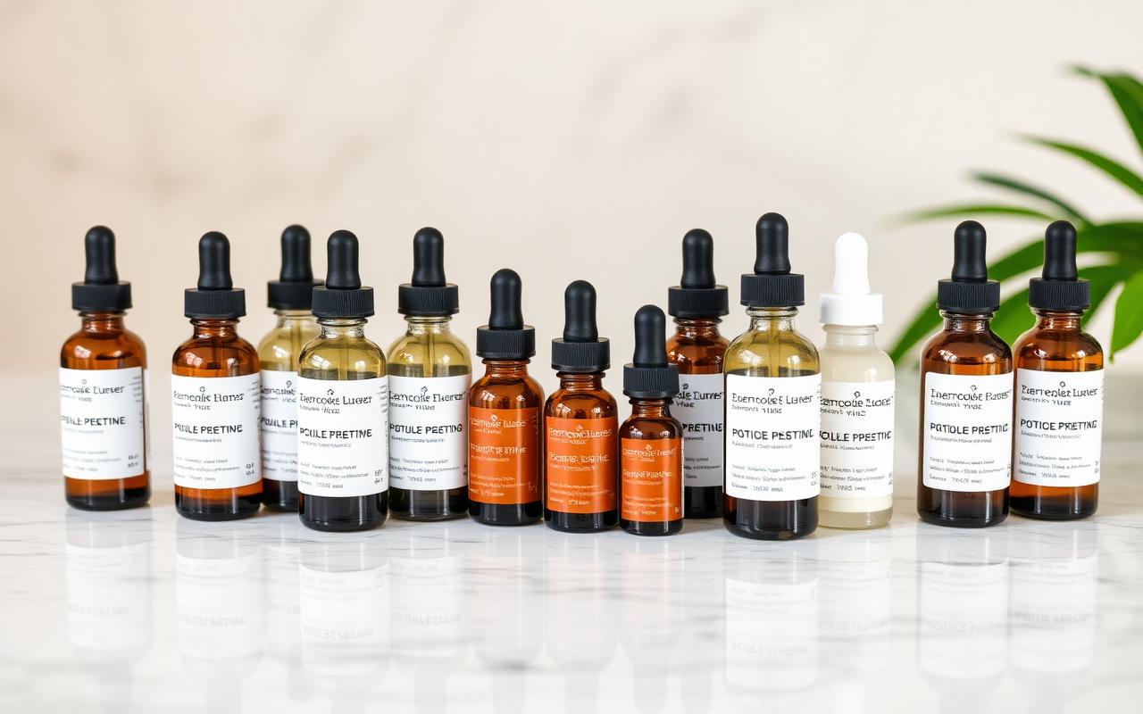 Array of pharmaceutical-grade peptide vials